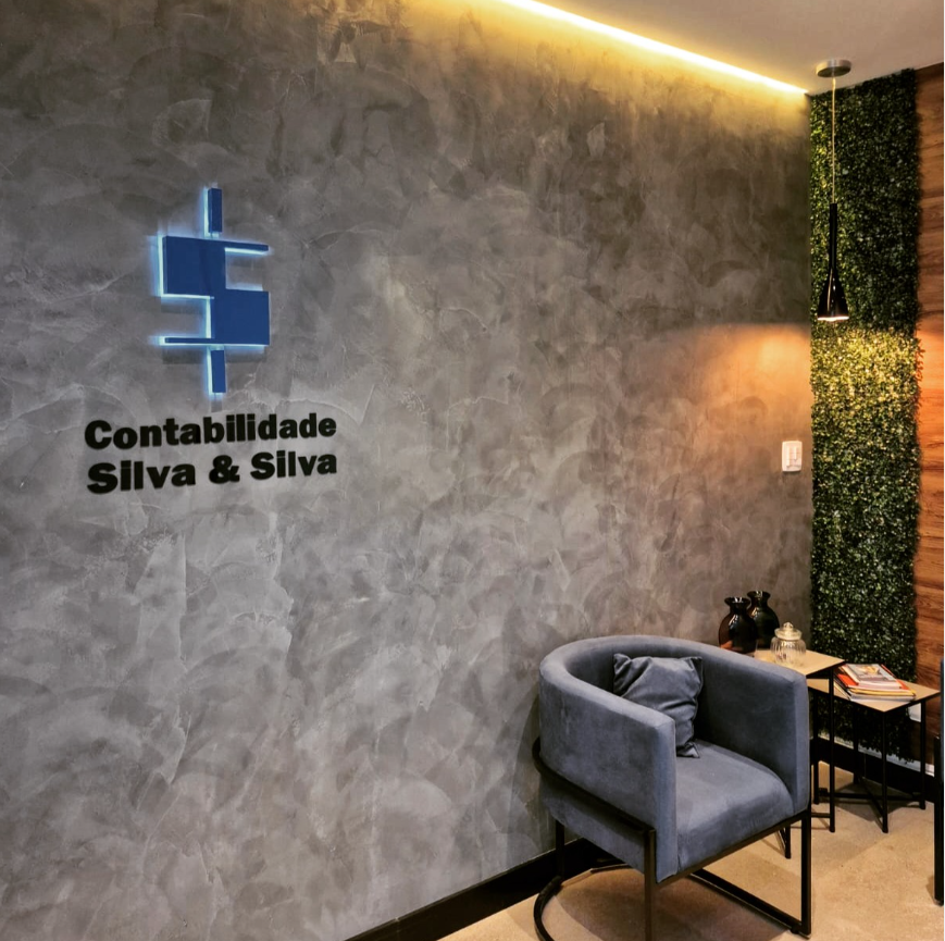 Recepção do escritório Contabilidade Silva & Silva em Contagem/MG